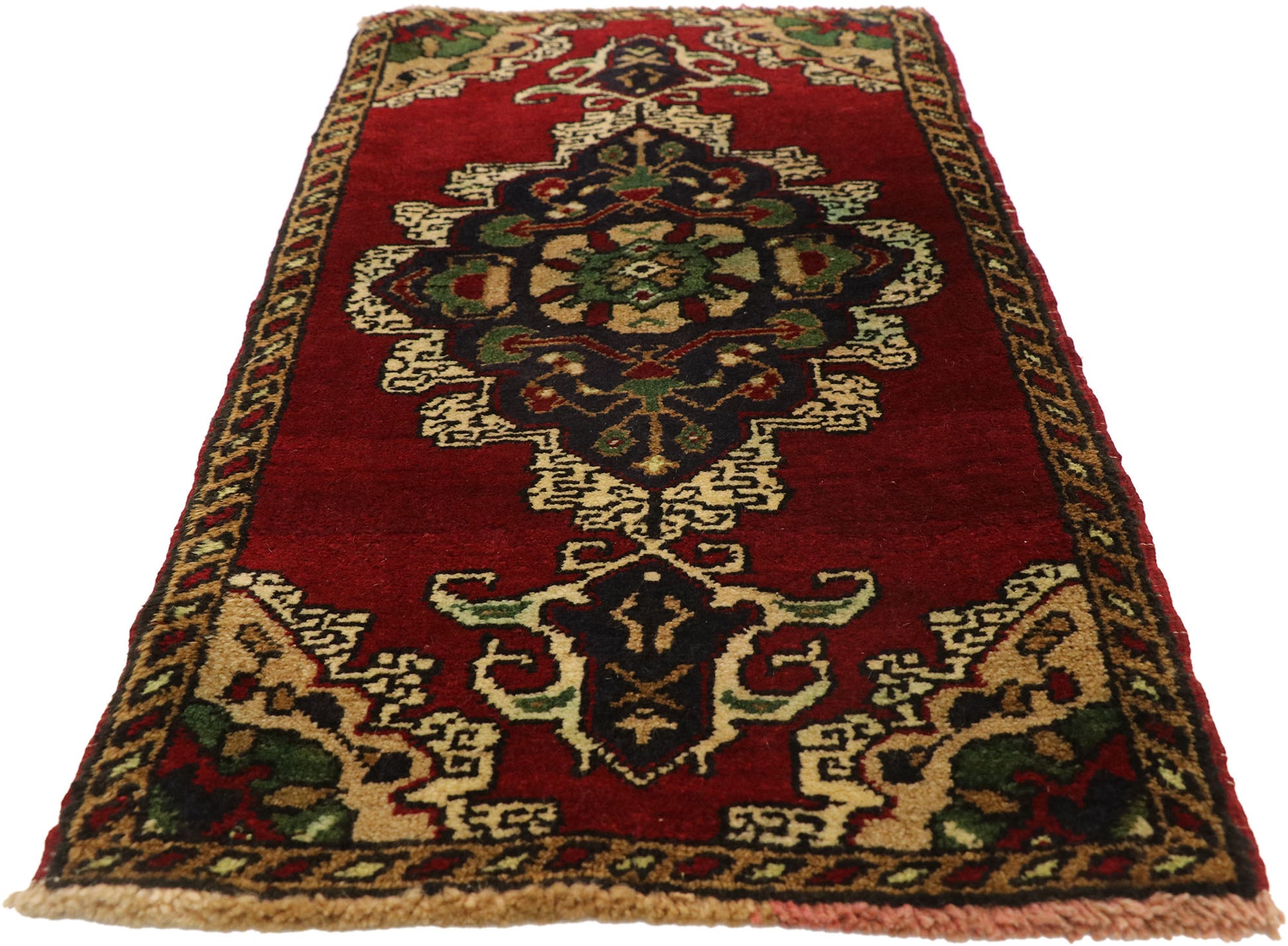 2 x 3 Vintage Turkish Yastik Rug 51473