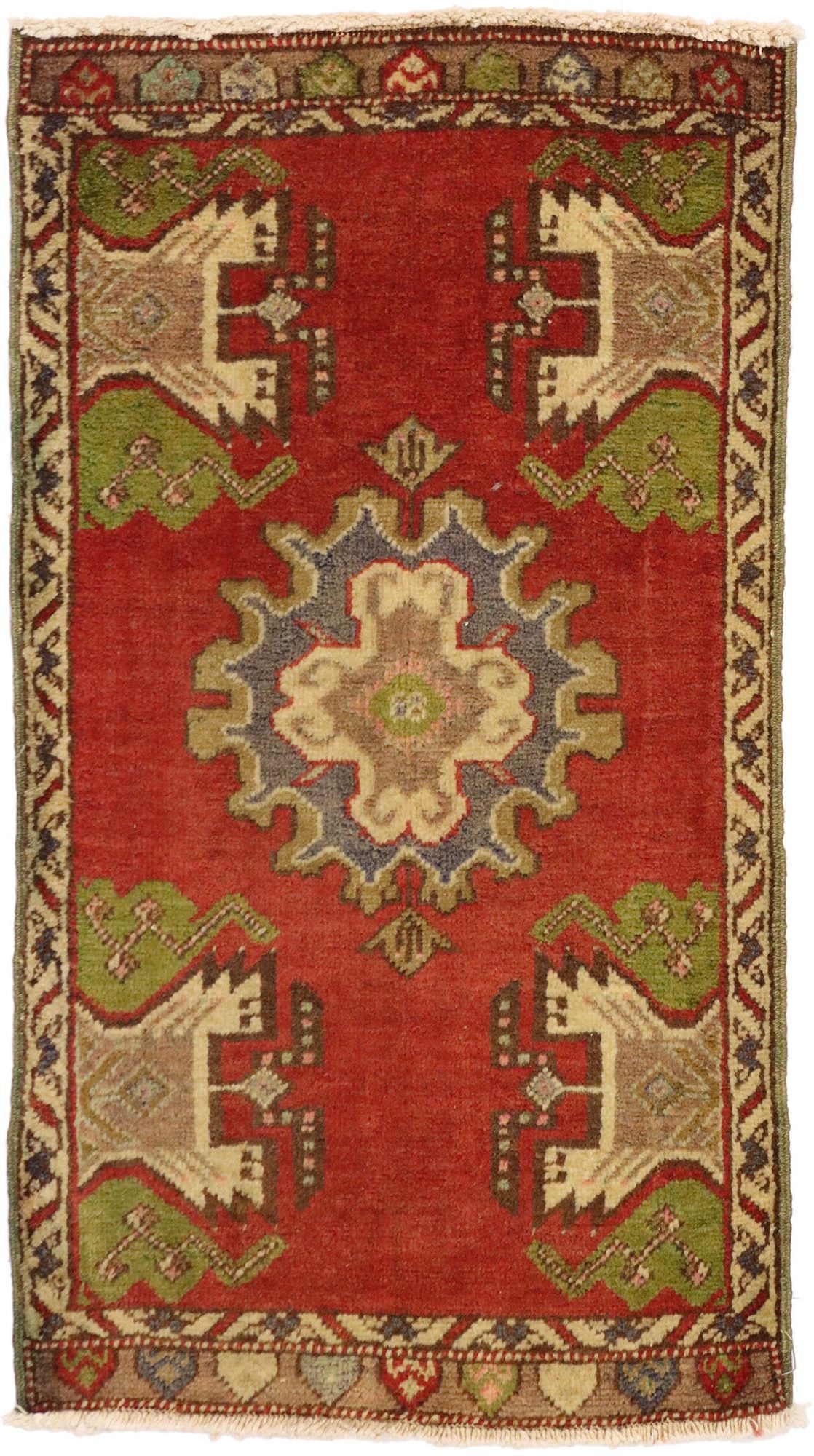 2 x 3 Vintage Turkish Yastik Rug 51475