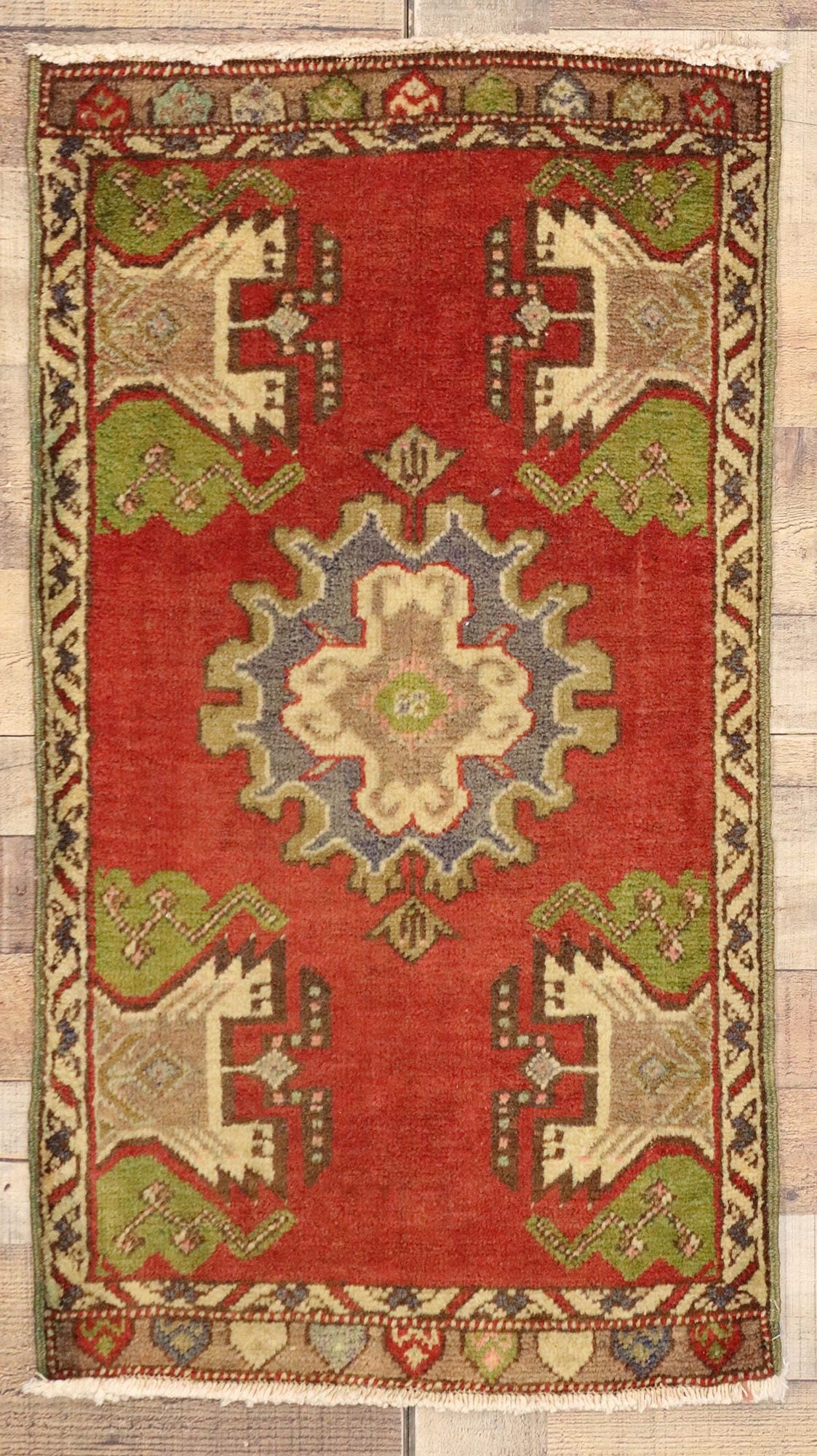 2 x 3 Vintage Turkish Yastik Rug 51475