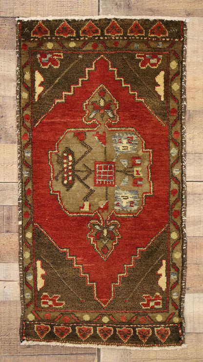 2 x 3 Vintage Turkish Yastik Rug 51476