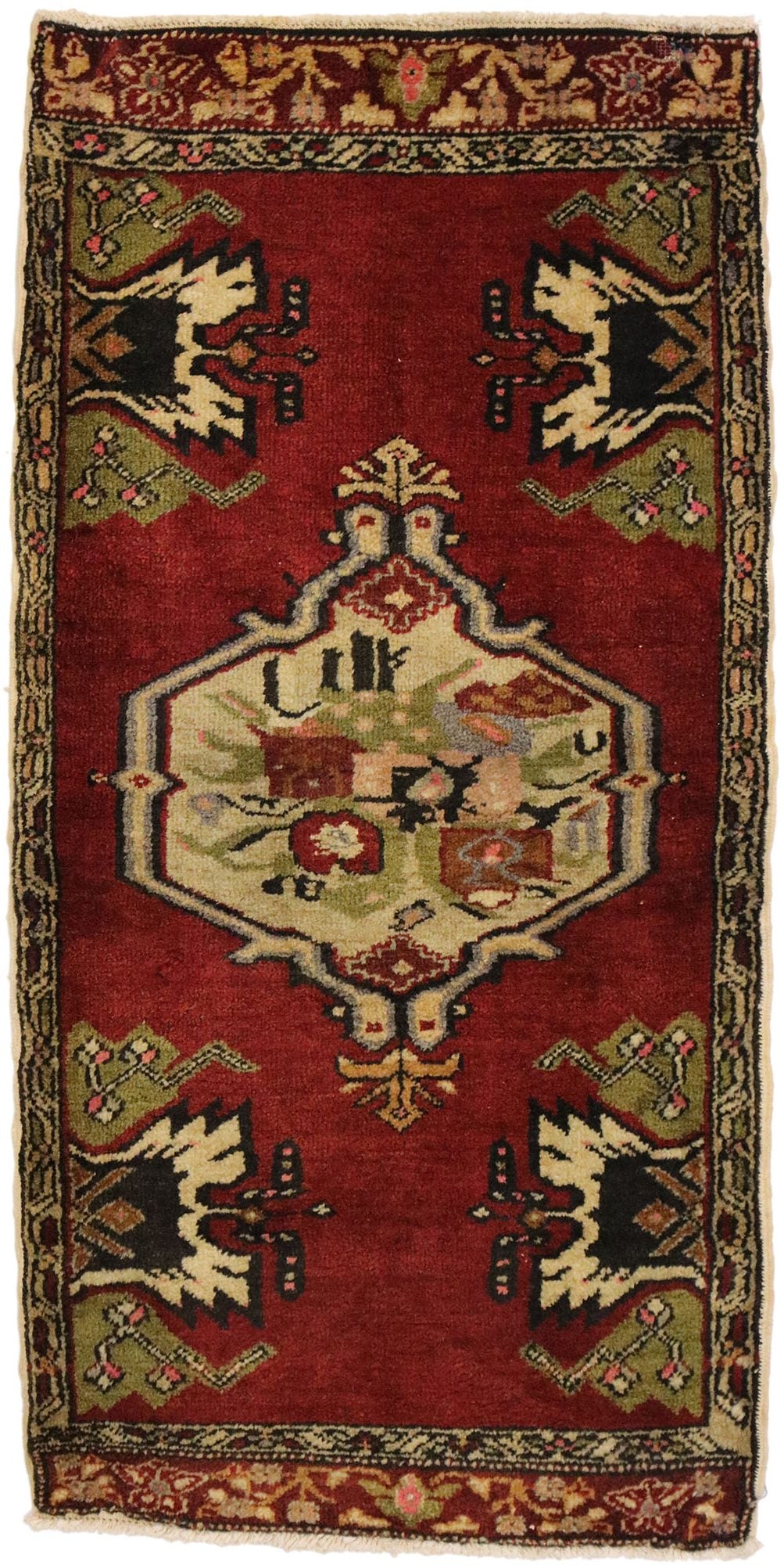 2 x 3 Vintage Turkish Yastik Rug 51477