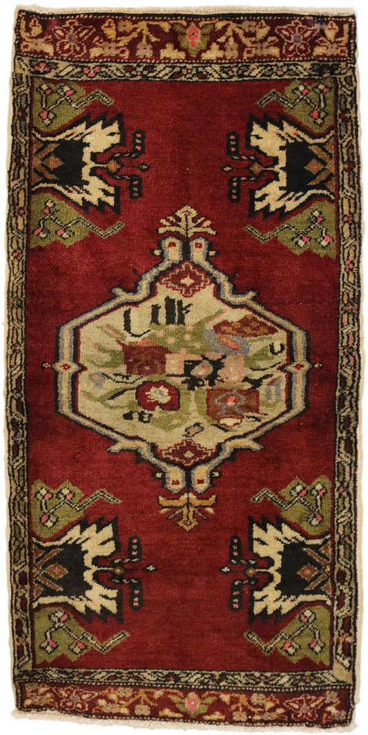 2 x 3 Vintage Turkish Yastik Rug 51477