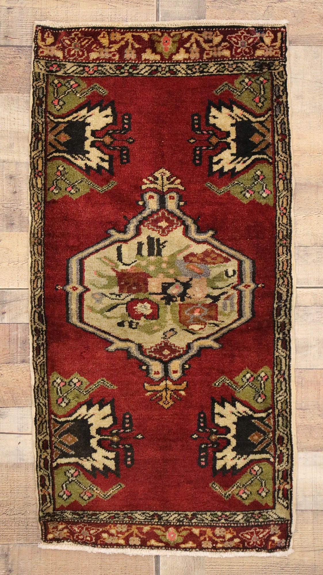 2 x 3 Vintage Turkish Yastik Rug 51477