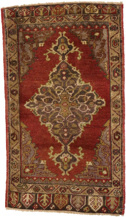 2 x 3 Vintage Turkish Yastik Rug 51479