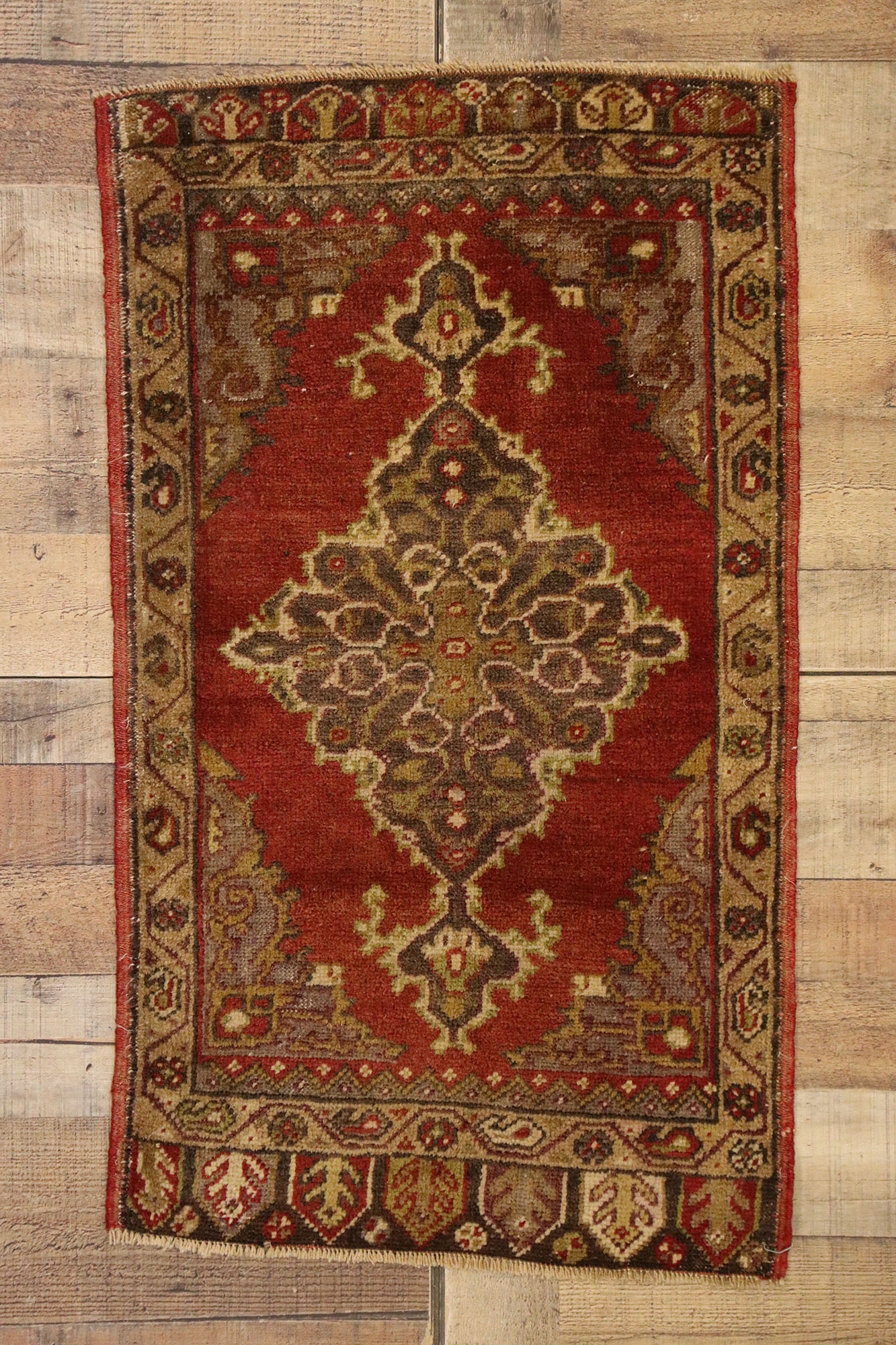2 x 3 Vintage Turkish Yastik Rug 51479
