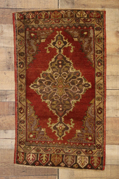 2 x 3 Vintage Turkish Yastik Rug 51479