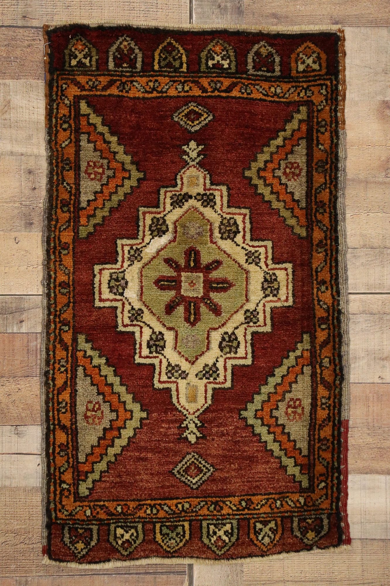 2 x 3 Vintage Turkish Yastik Rug 51480