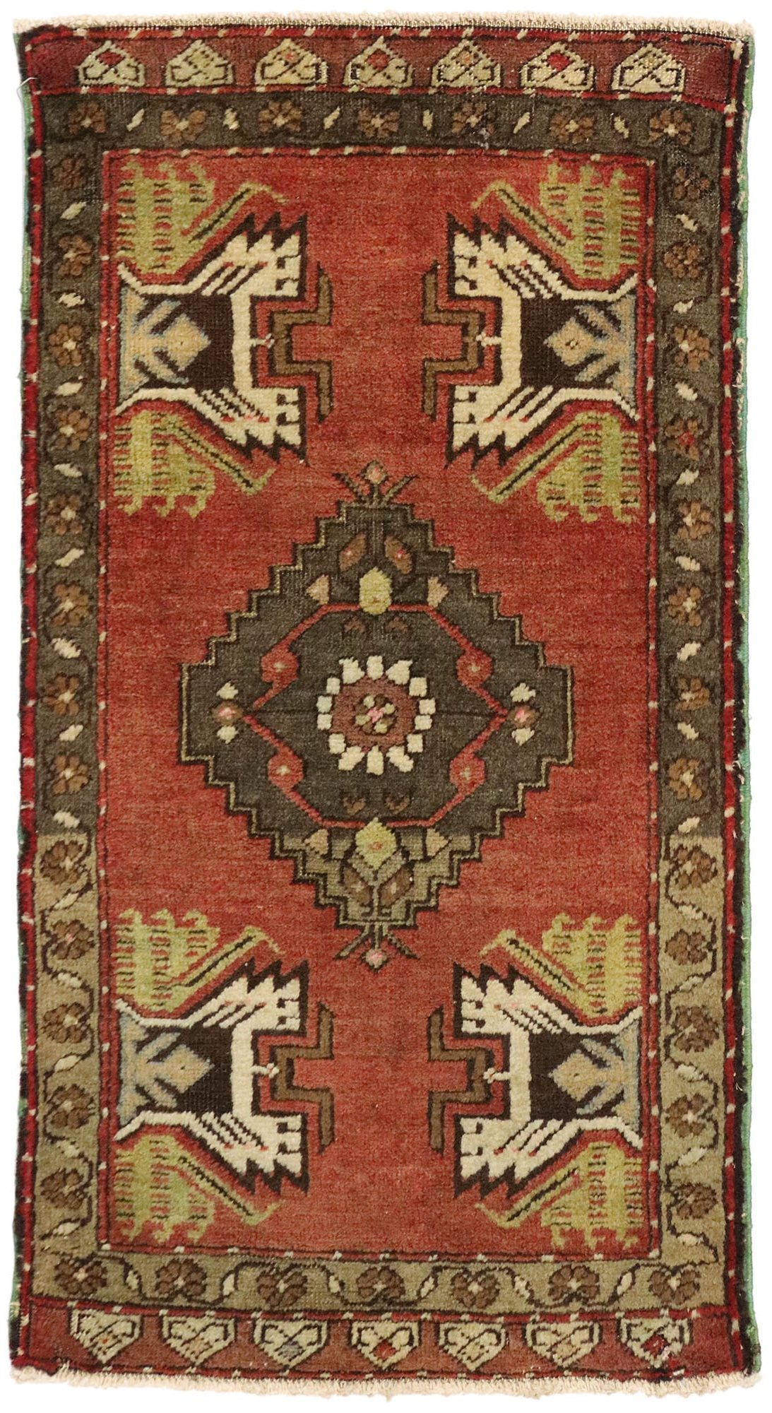 2 x 3 Vintage Turkish Yastik Rug 51481