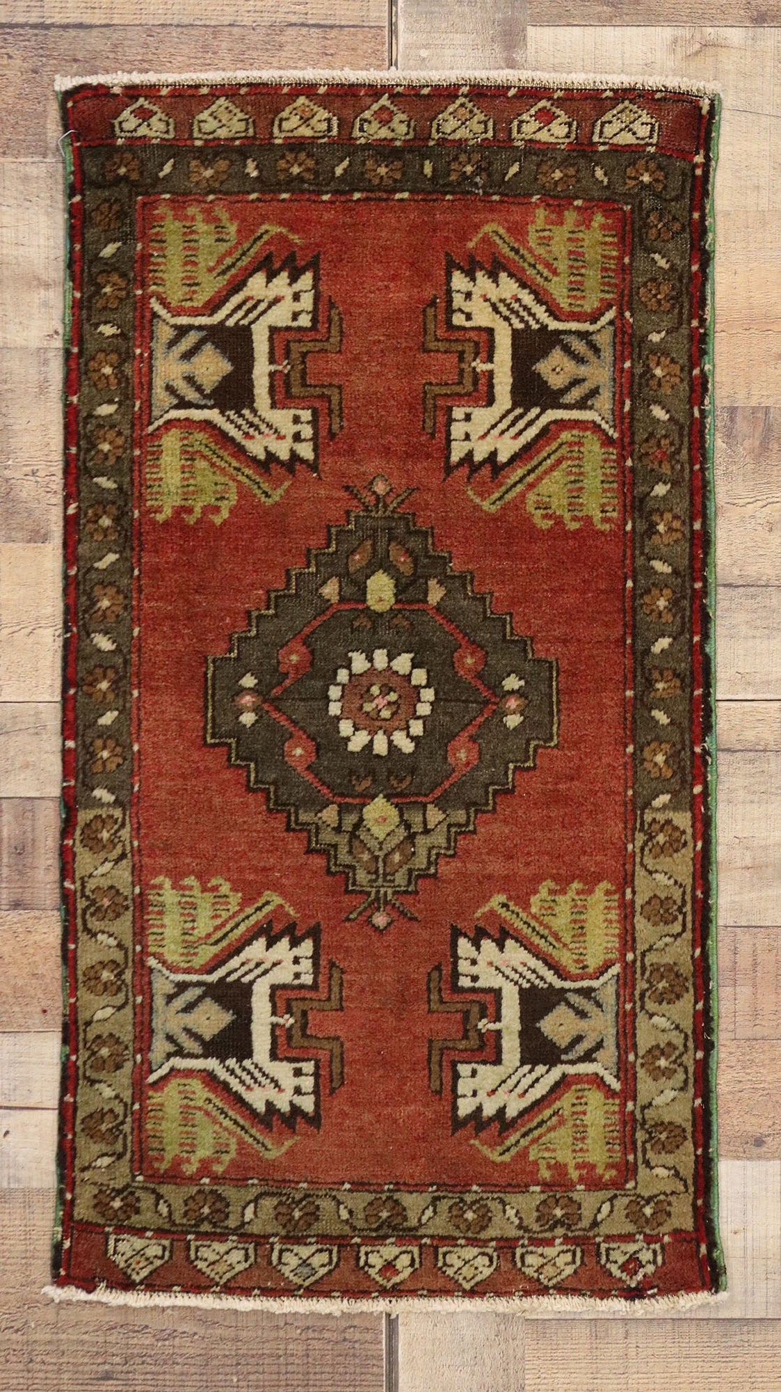 2 x 3 Vintage Turkish Yastik Rug 51481