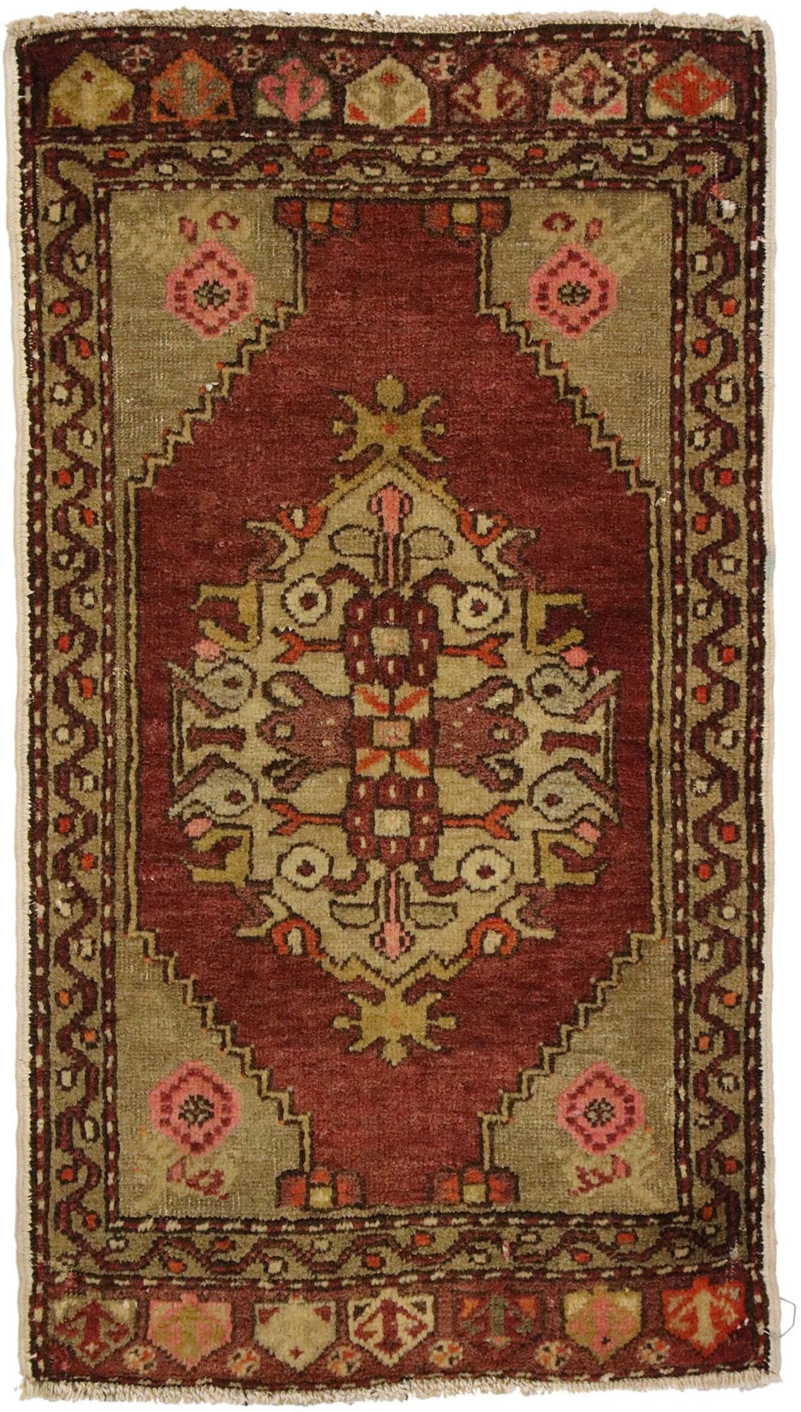 2 x 3 Vintage Turkish Yastik Rug 51482
