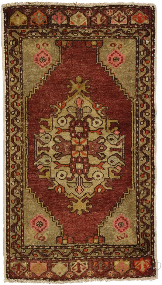 2 x 3 Vintage Turkish Yastik Rug 51482