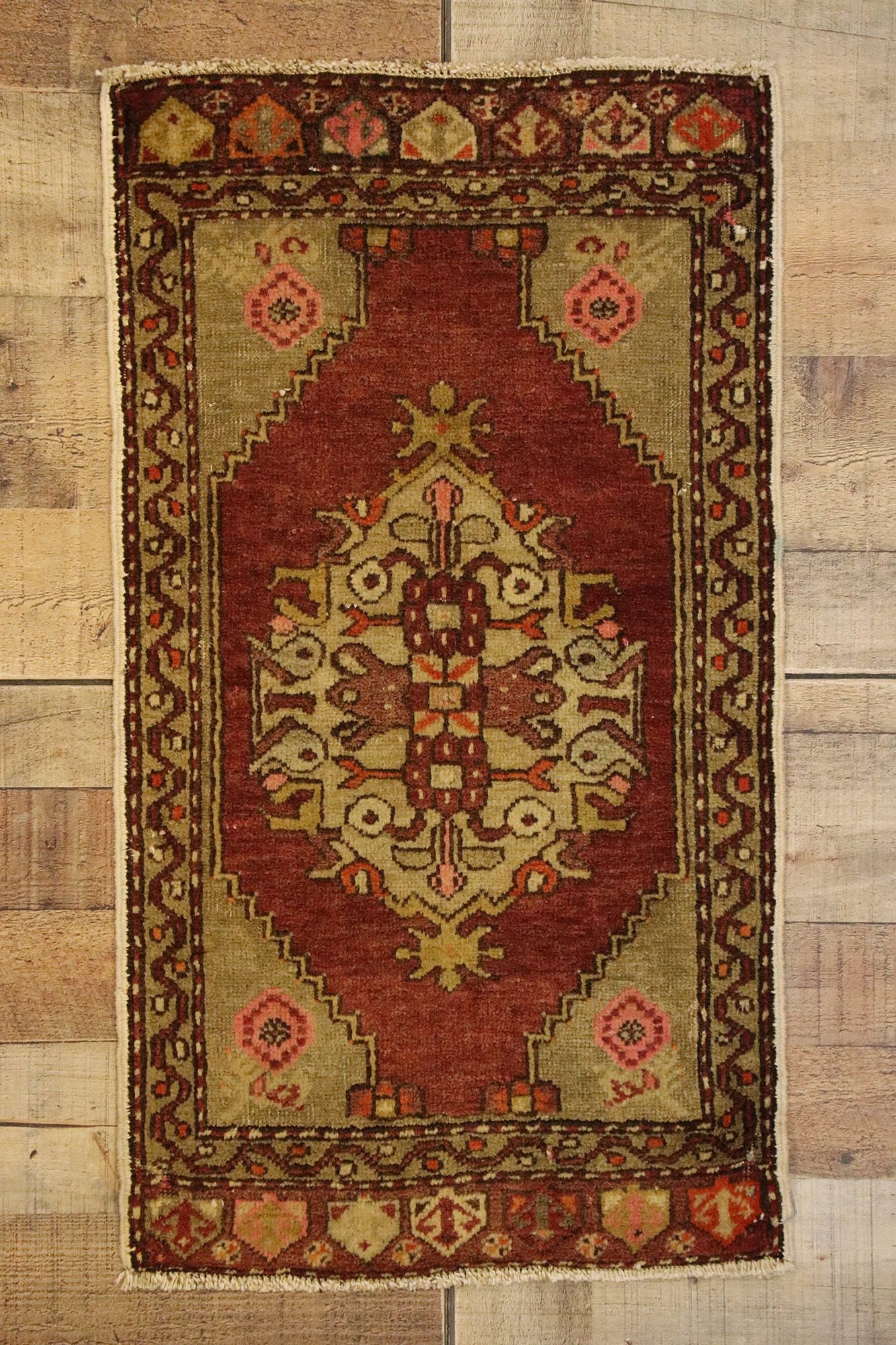 2 x 3 Vintage Turkish Yastik Rug 51482