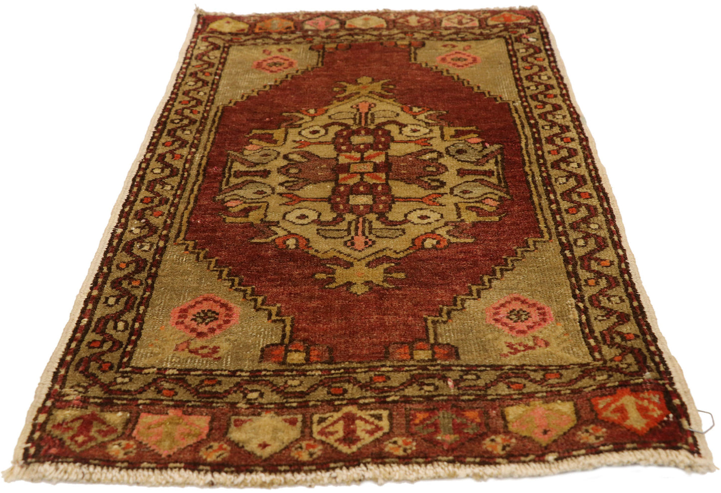 2 x 3 Vintage Turkish Yastik Rug 51482