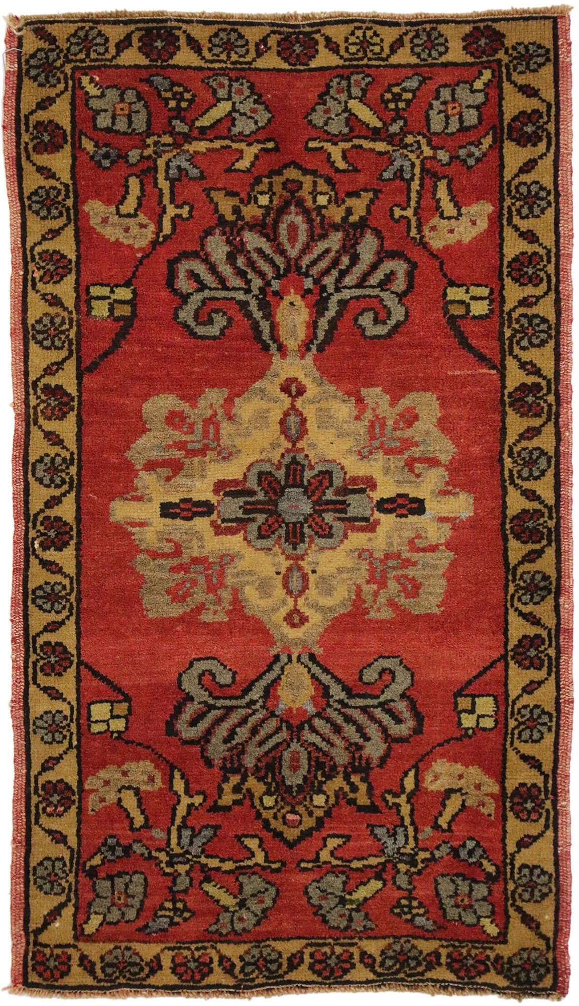 2 x 3 Vintage Turkish Yastik Rug 51483