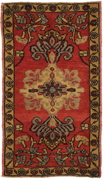 2 x 3 Vintage Turkish Yastik Rug 51483