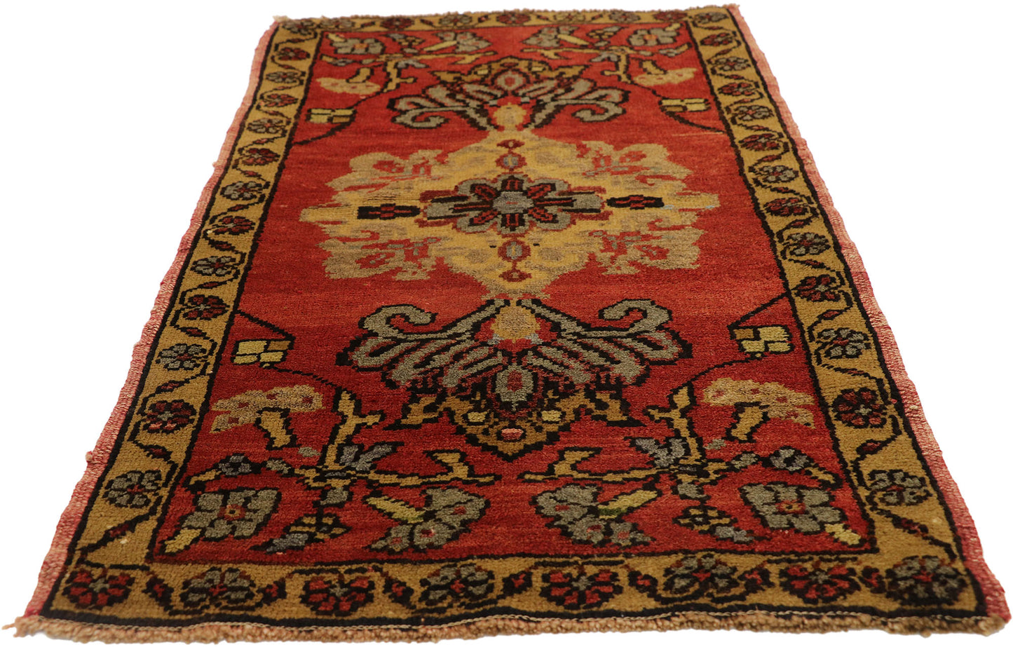 2 x 3 Vintage Turkish Yastik Rug 51483