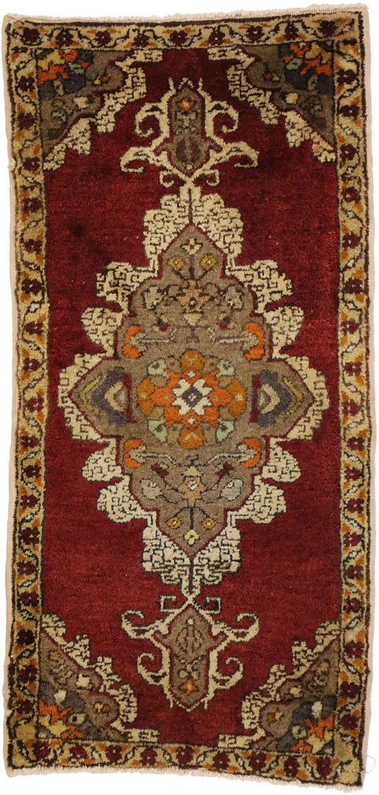2 x 4 Vintage Turkish Yastik Rug 51486