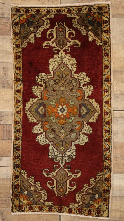 2 x 4 Vintage Turkish Yastik Rug 51486