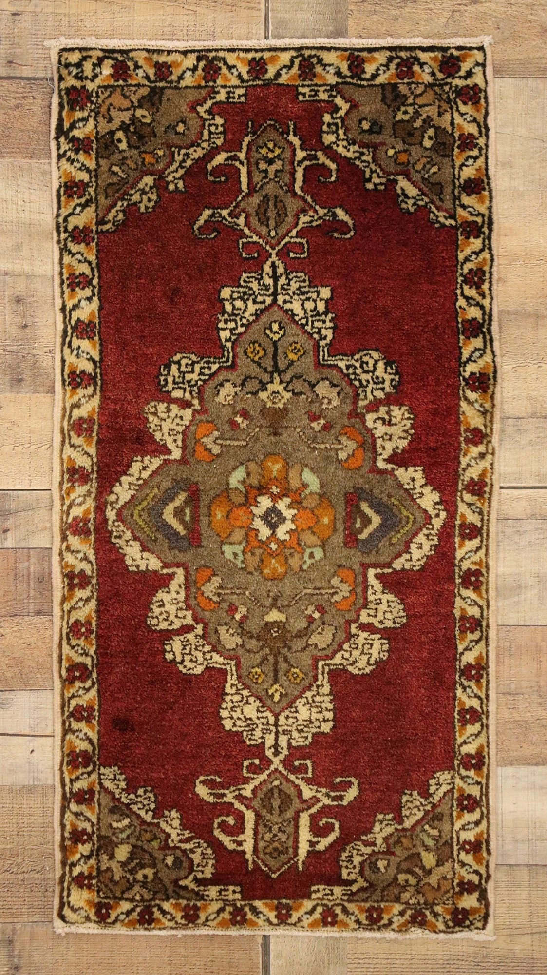2 x 3 Vintage Turkish Yastik Rug 51487