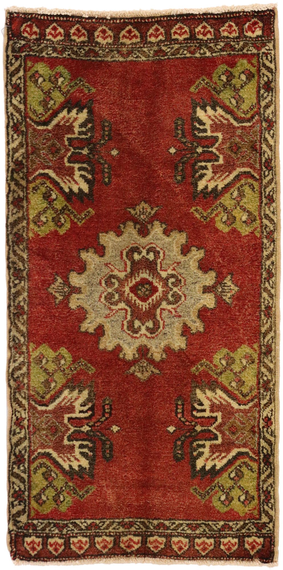 2 x 3 Vintage Turkish Yastik Rug 51488