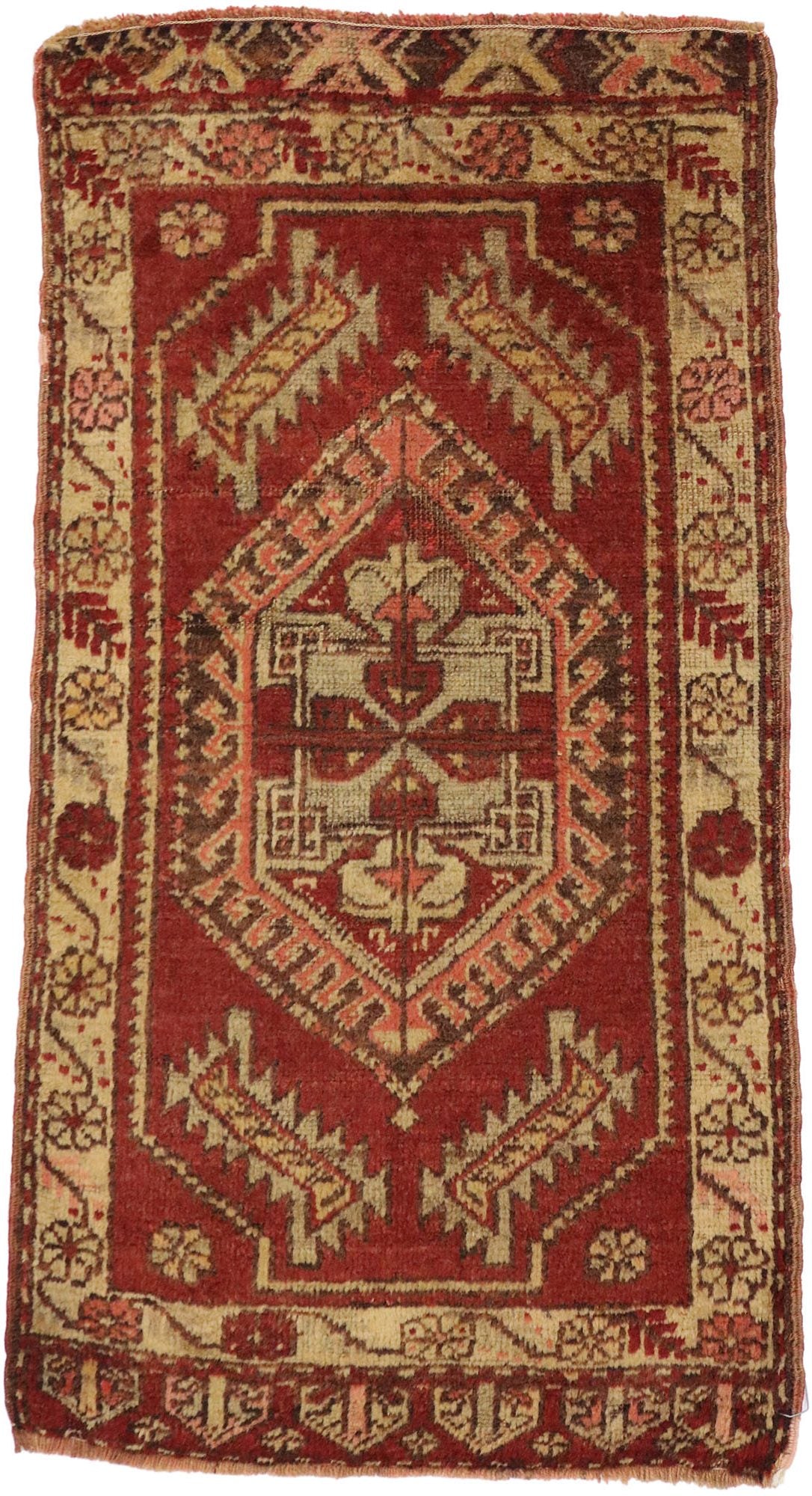 2 x 3 Vintage Turkish Yastik Rug 51489