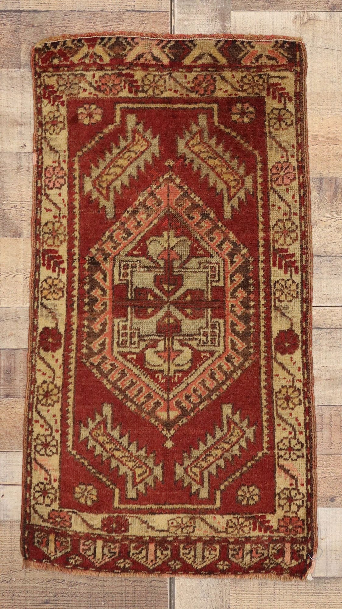 2 x 3 Vintage Turkish Yastik Rug 51489