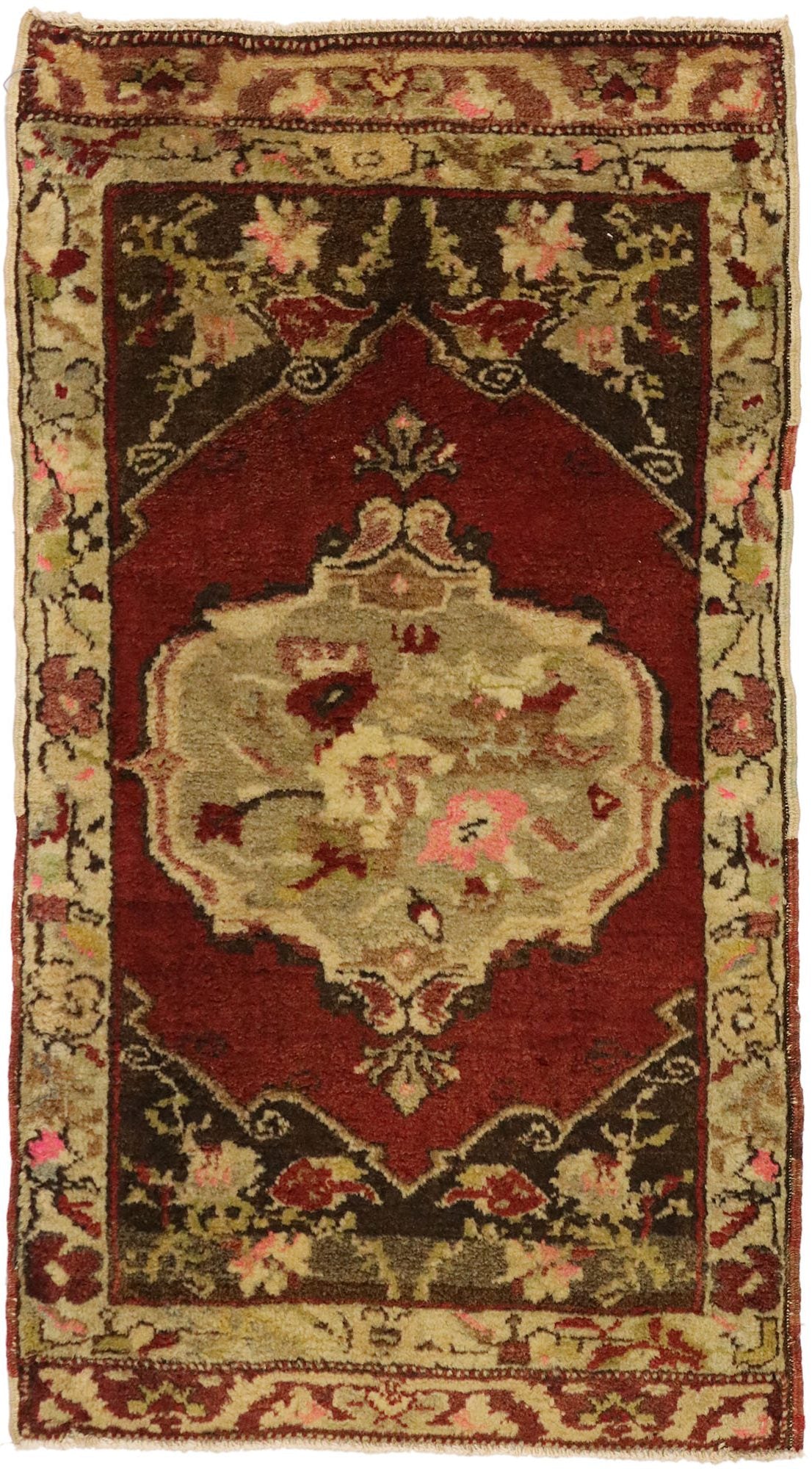 2 x 3 Vintage Turkish Yastik Rug 51491