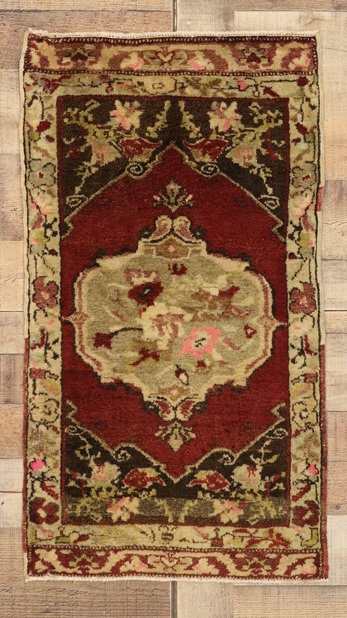 2 x 3 Vintage Turkish Yastik Rug 51491