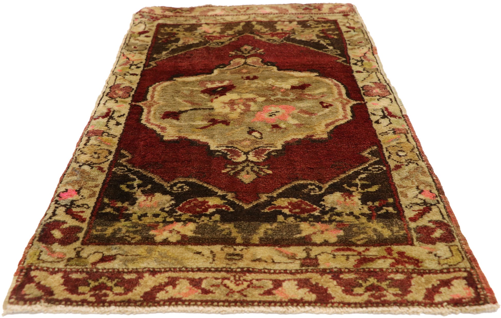 2 x 3 Vintage Turkish Yastik Rug 51491