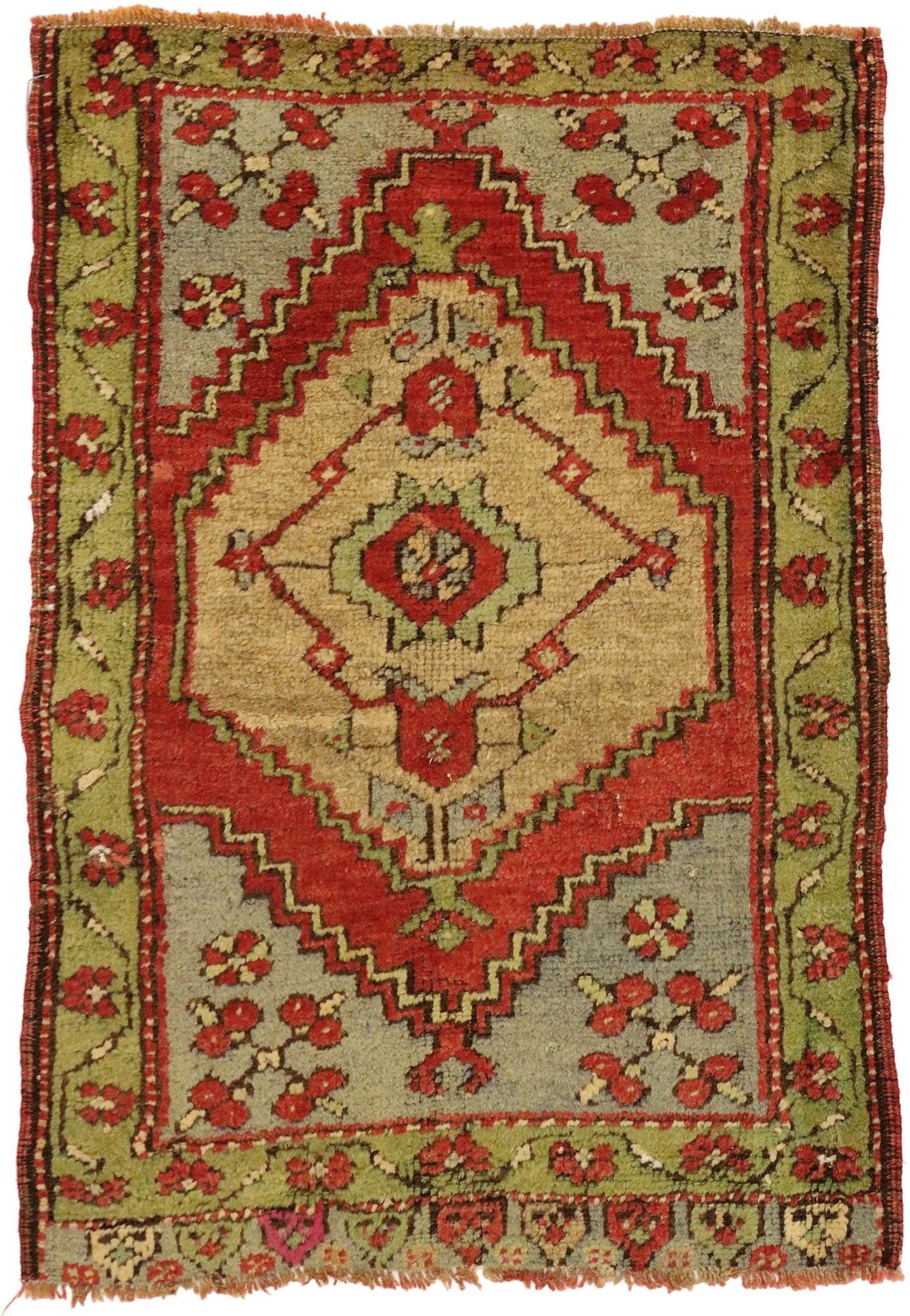 2 x 3 Vintage Turkish Yastik Rug 51492
