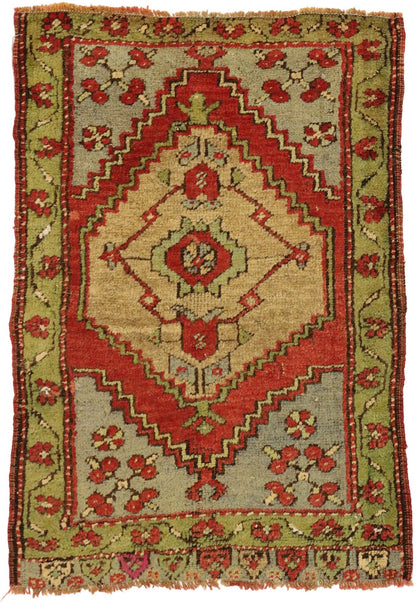 2 x 3 Vintage Turkish Yastik Rug 51492