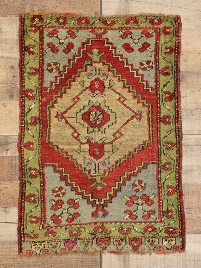 2 x 3 Vintage Turkish Yastik Rug 51492