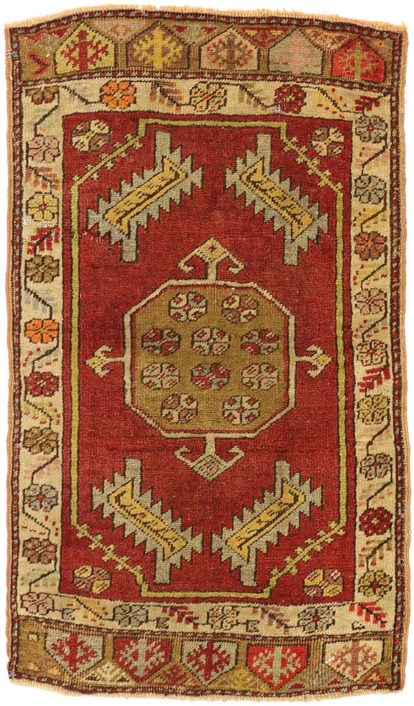 2 x 3 Vintage Turkish Yastik Rug 51496