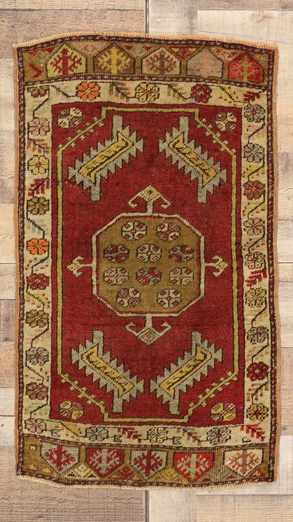 2 x 3 Vintage Turkish Yastik Rug 51496
