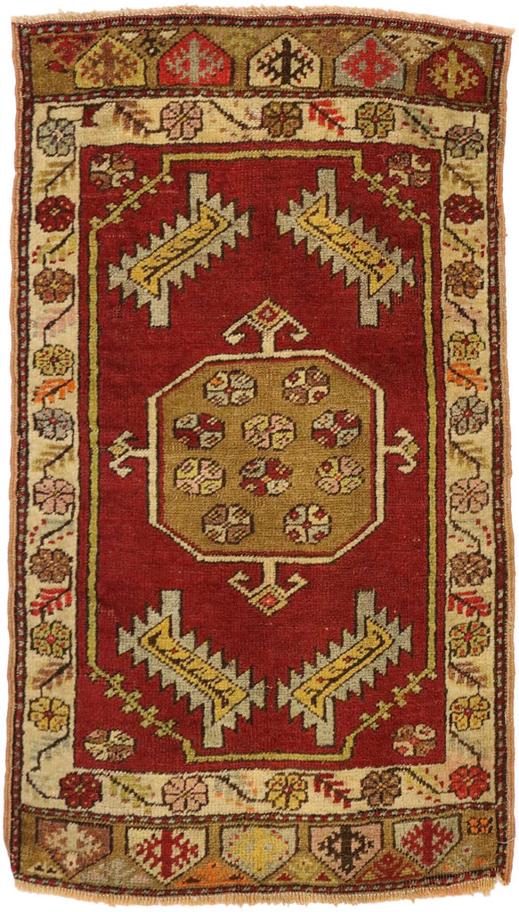 2 x 3 Vintage Turkish Yastik Rug 51497