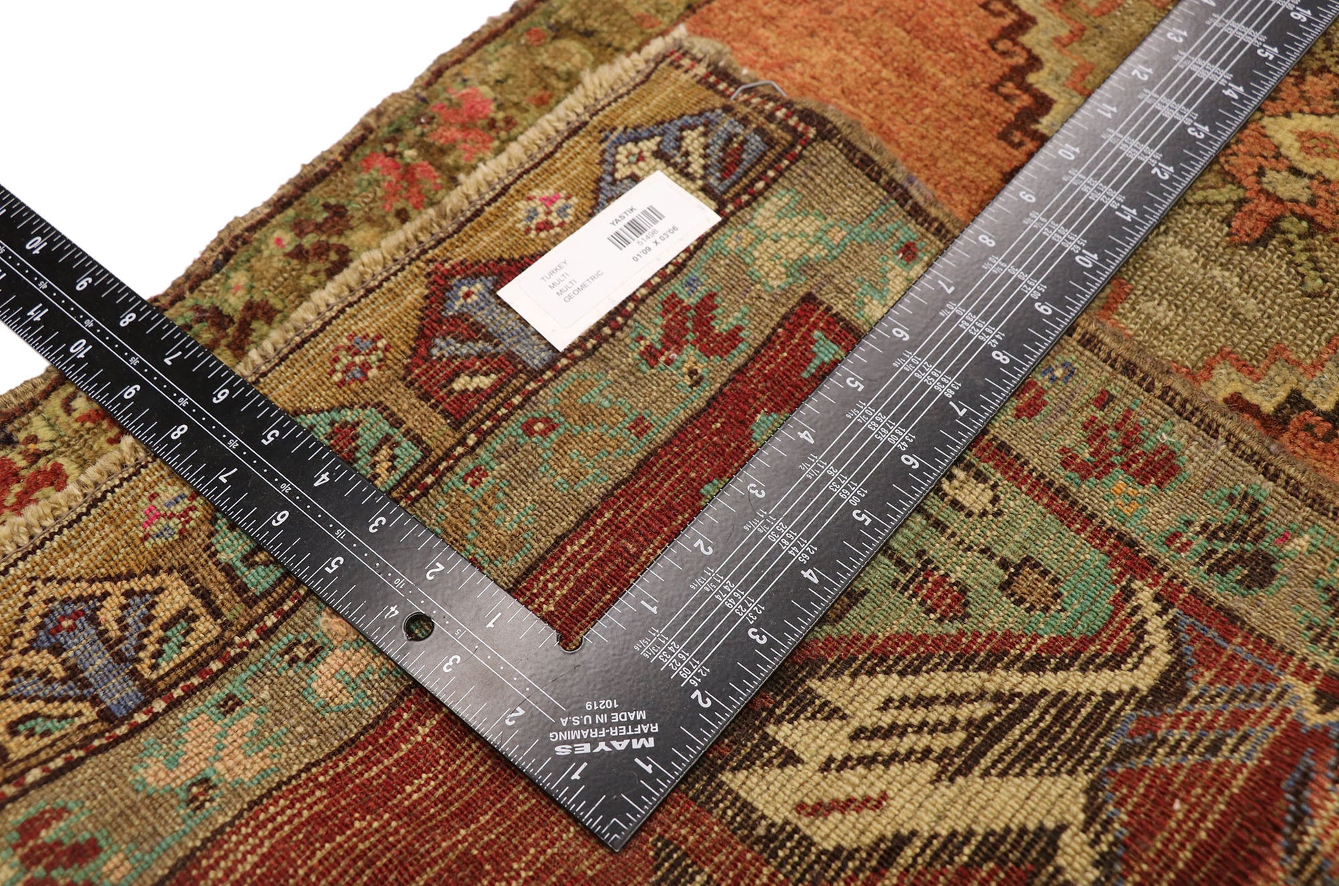 2 x 4 Vintage Turkish Yastik Rug 51498