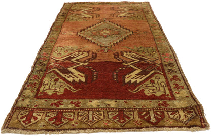 2 x 4 Vintage Turkish Yastik Rug 51498