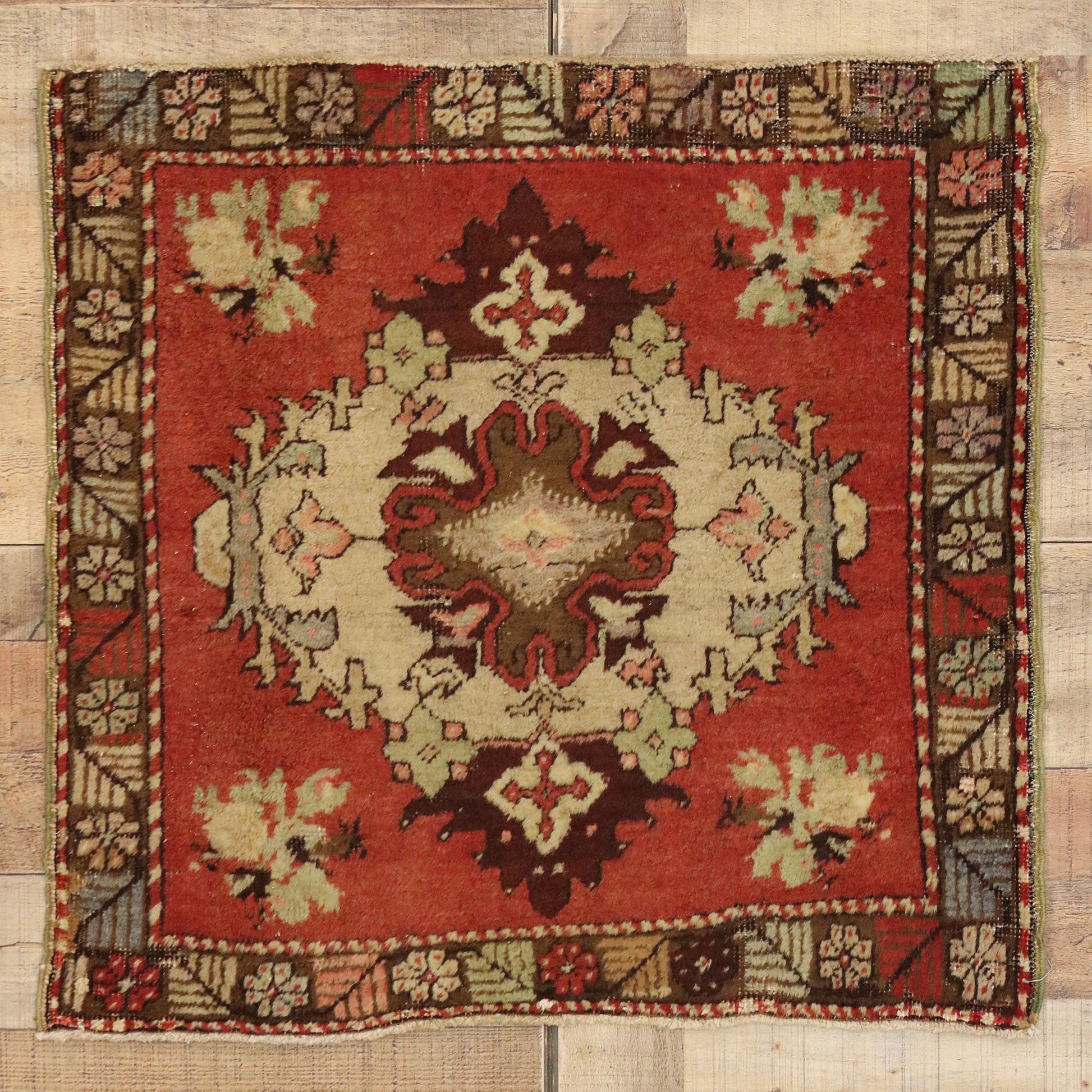 2 x 2 Vintage Turkish Yastik Rug 51501