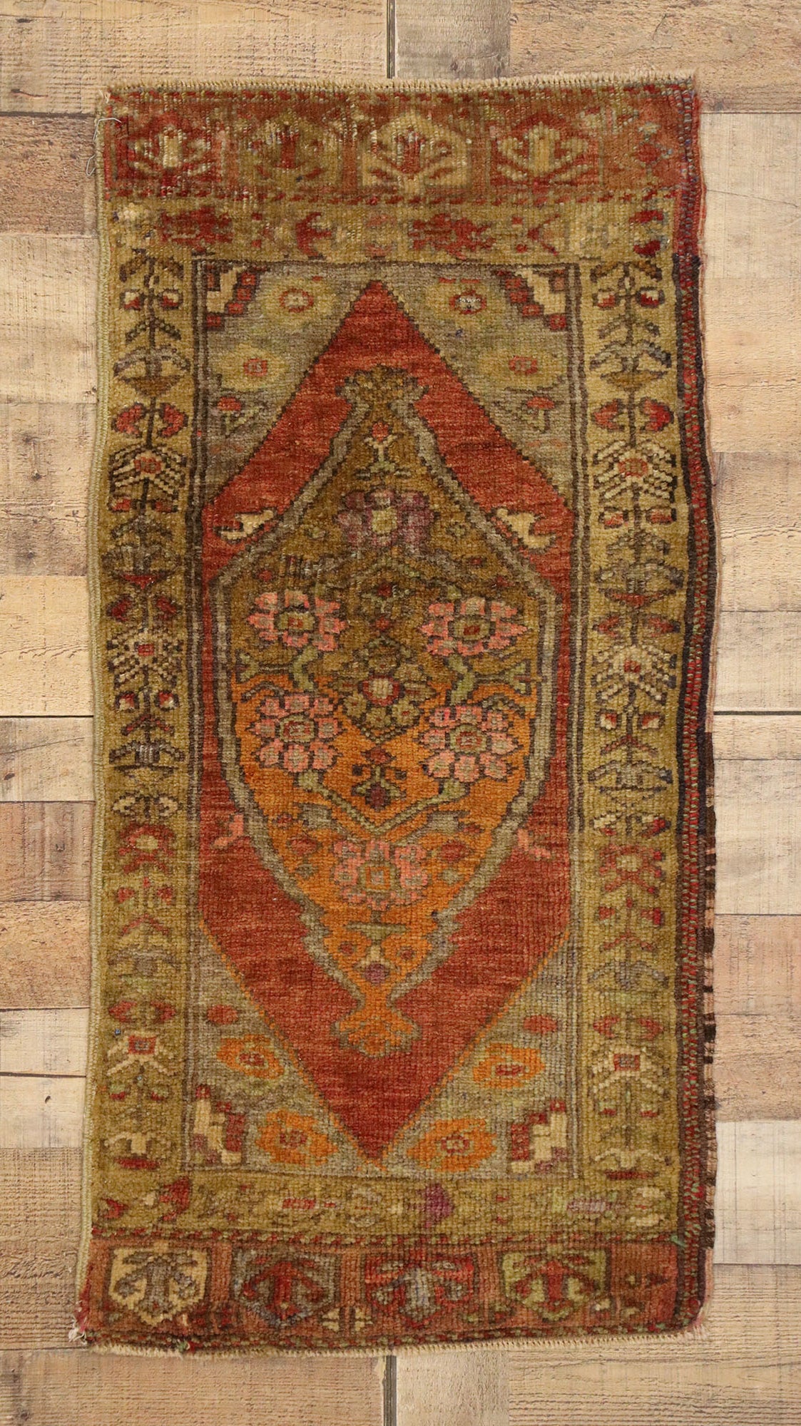 2 x 3 Vintage Turkish Yastik Rug 51503