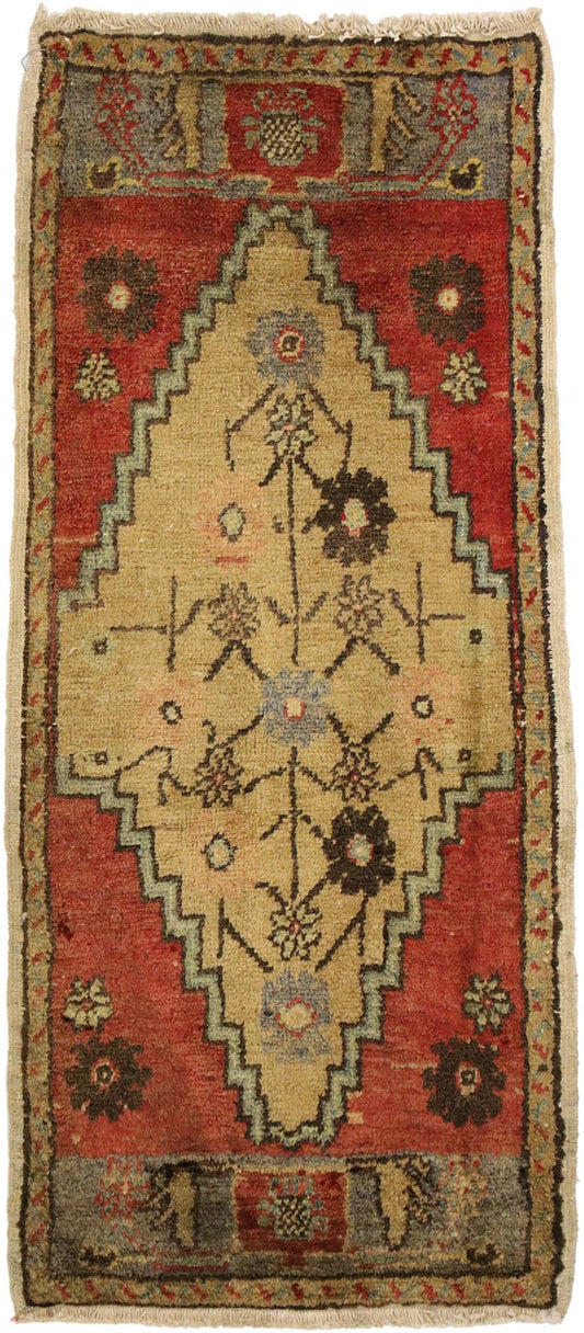 2 x 3 Vintage Turkish Yastik Rug 51504