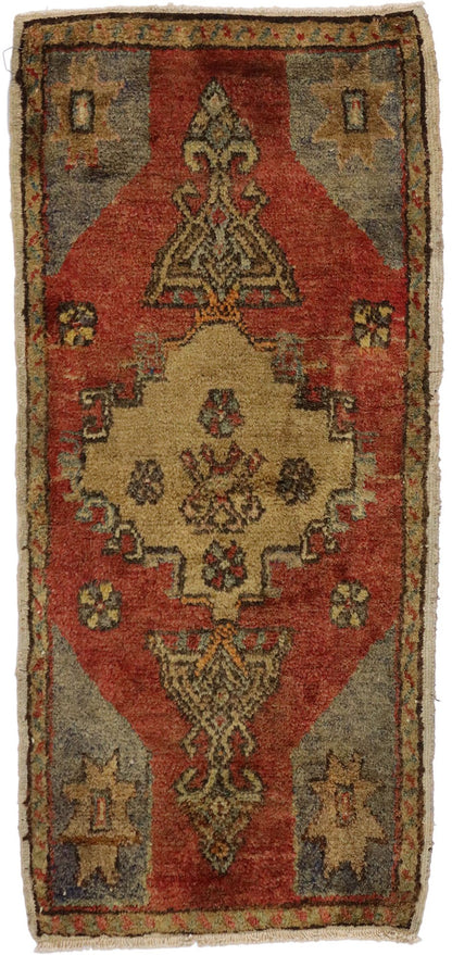 2 x 3 Vintage Turkish Yastik Rug 51506