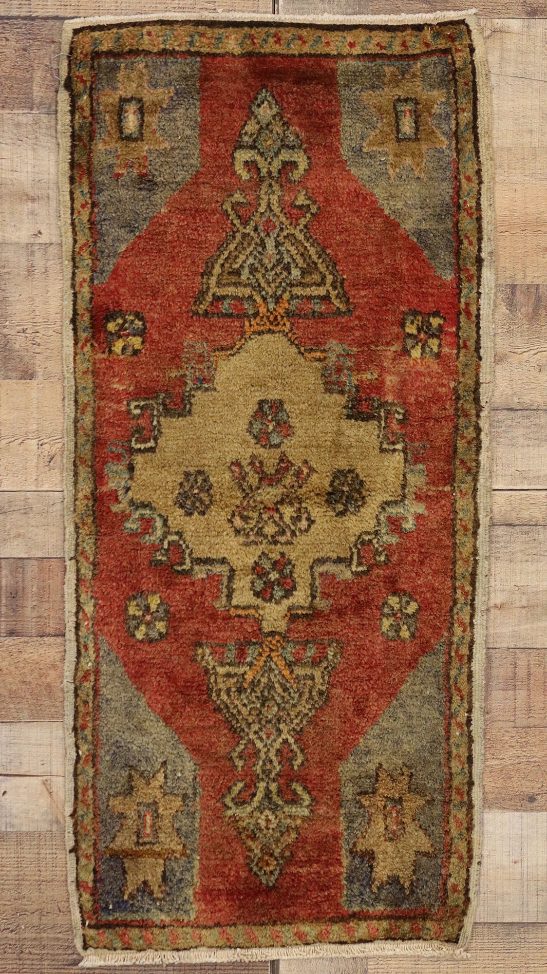 2 x 3 Vintage Turkish Yastik Rug 51506
