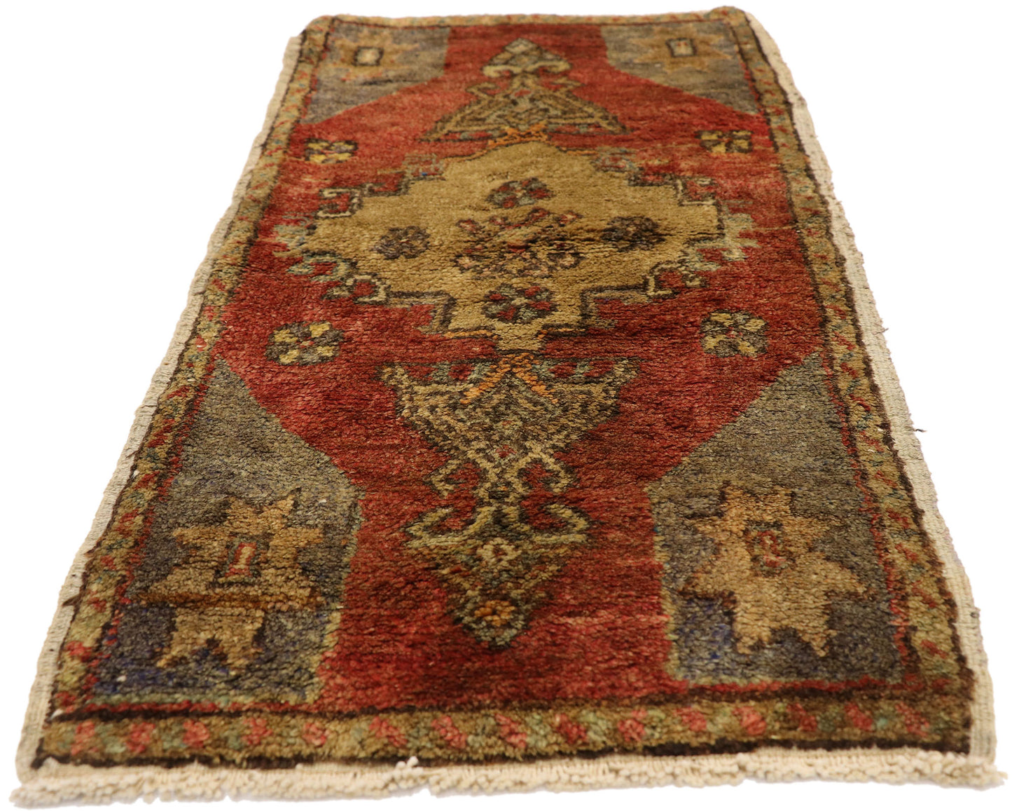 2 x 3 Vintage Turkish Yastik Rug 51506