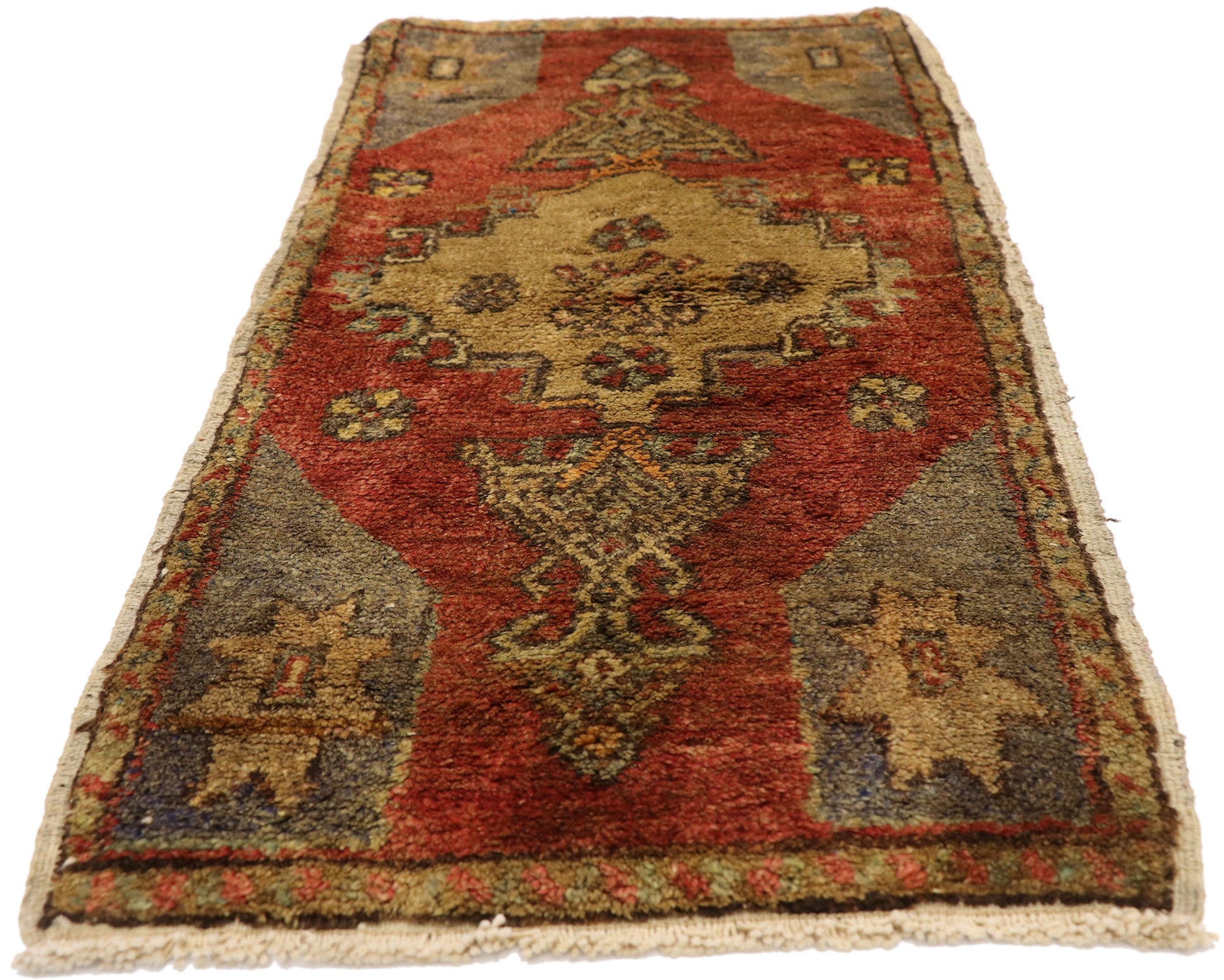2 x 3 Vintage Turkish Yastik Rug 51506
