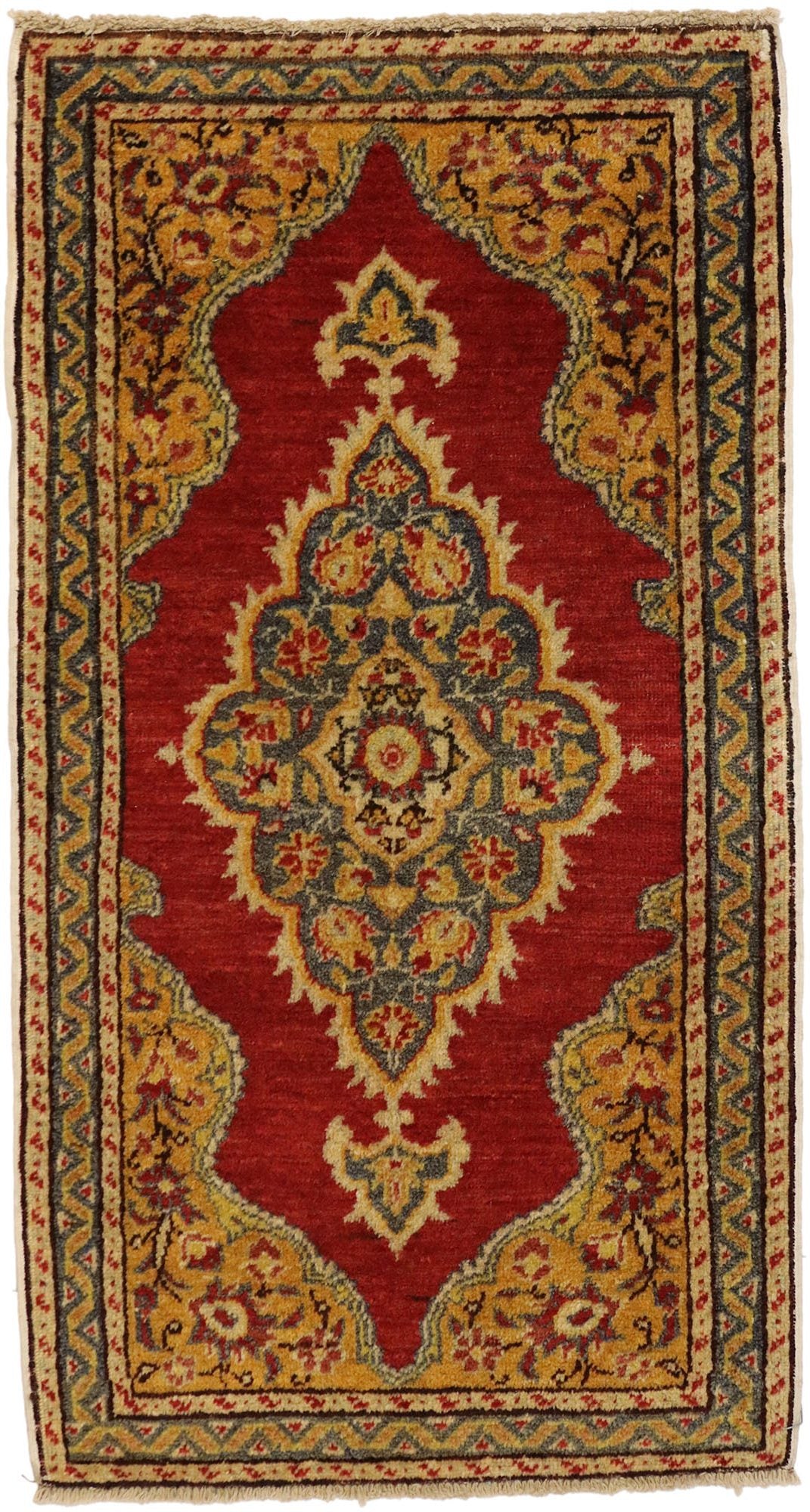 2 x 3 Vintage Turkish Yastik Rug 51507