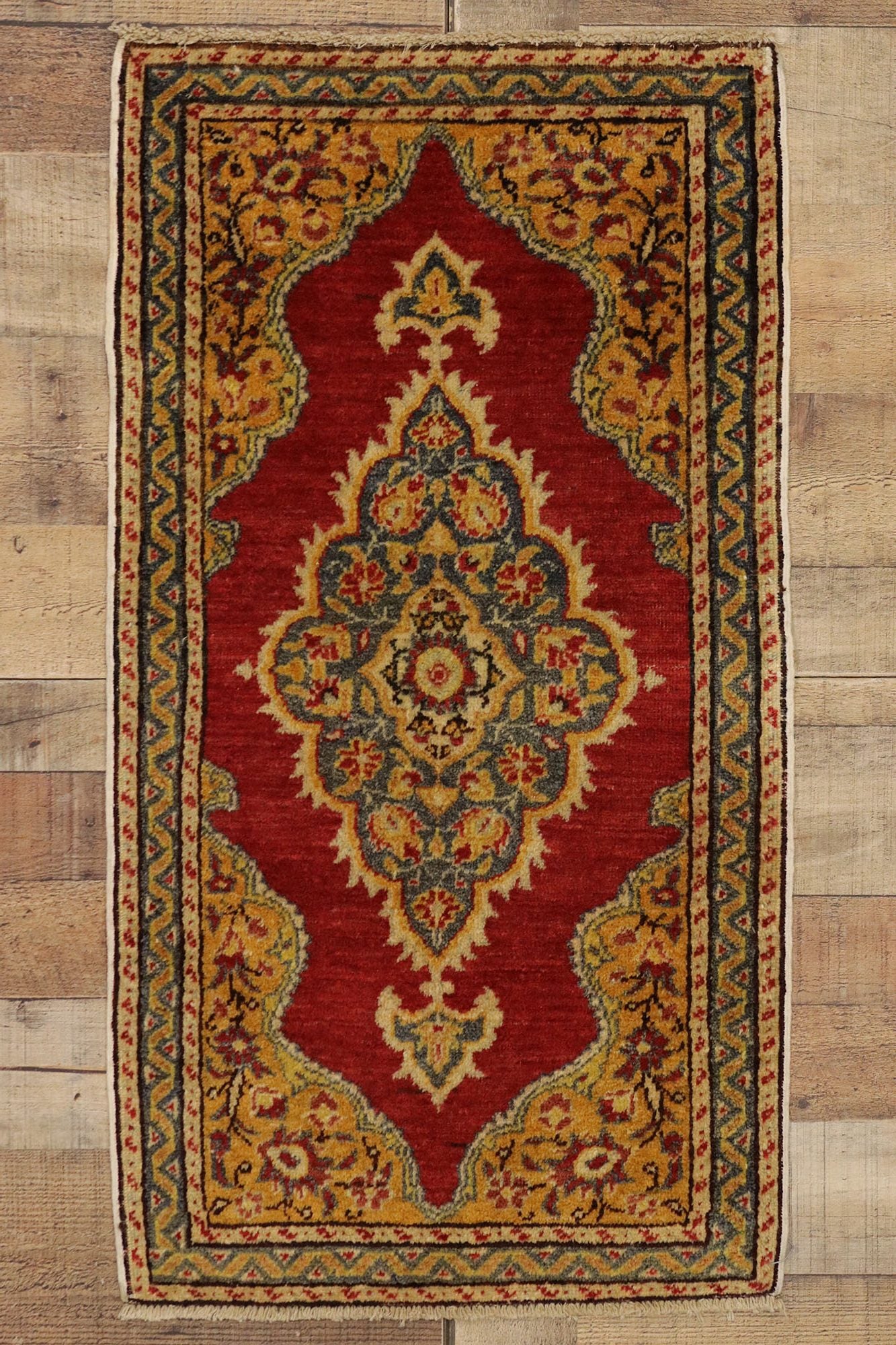 2 x 3 Vintage Turkish Yastik Rug 51507