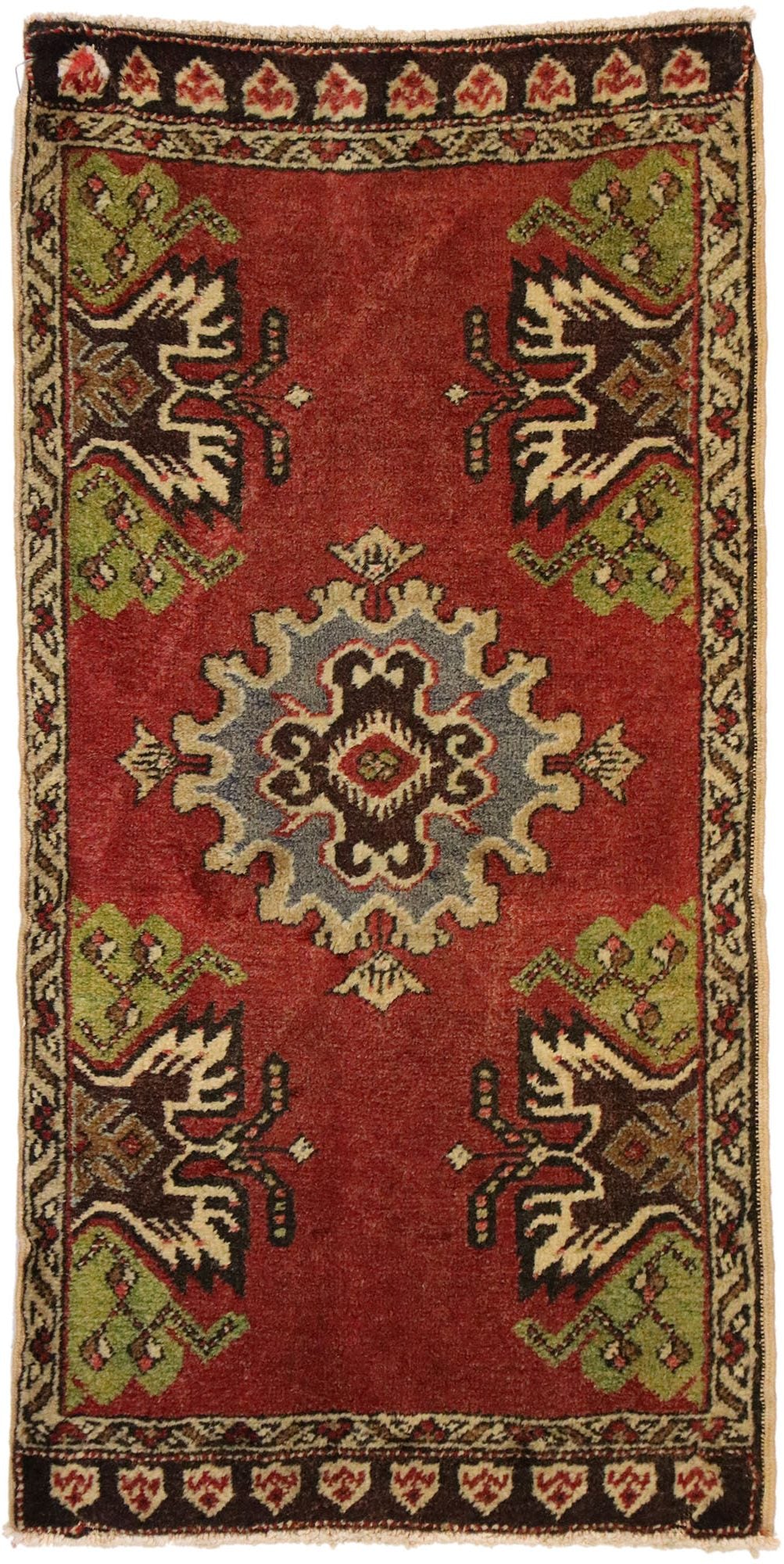 2 x 3 Vintage Turkish Yastik Rug 51508