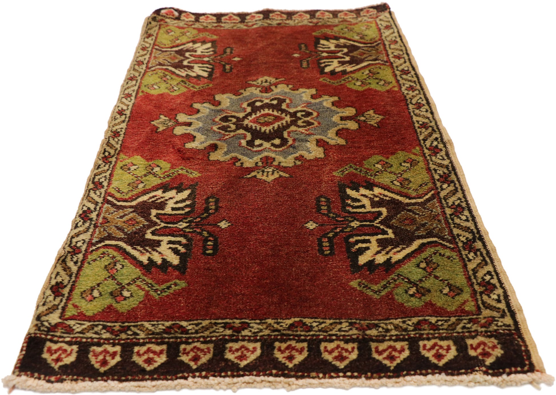 2 x 3 Vintage Turkish Yastik Rug 51508