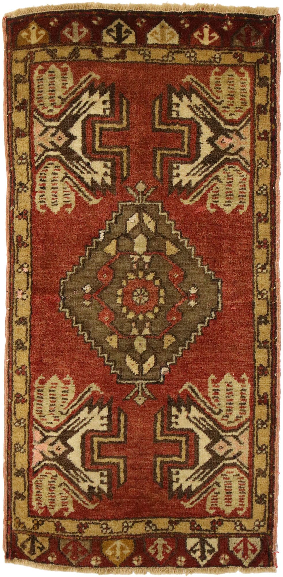 2 x 3 Vintage Turkish Yastik Rug 51509