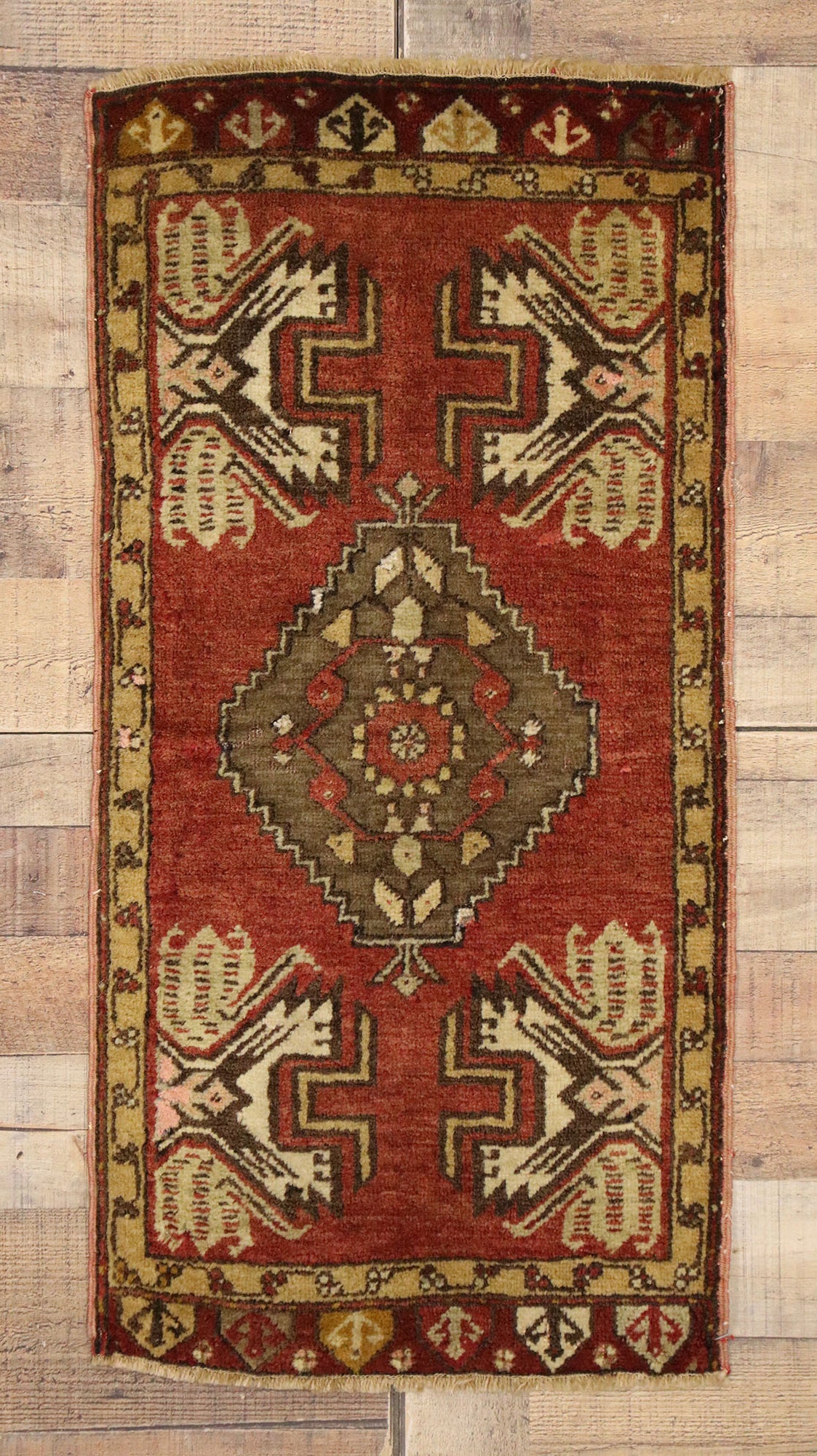 2 x 3 Vintage Turkish Yastik Rug 51509